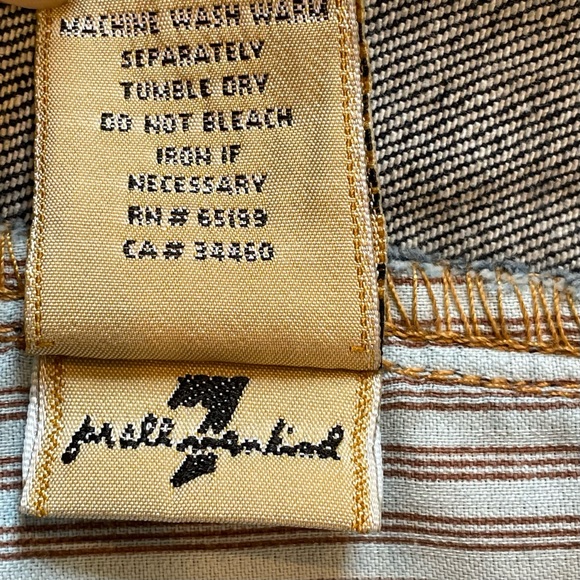 7 For All Man Kind Denim Skirt With Pleated Back - Picture 12 of 16